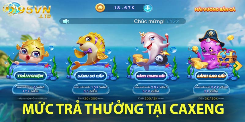 Mức Trả Thưởng Khi Tham Gia Bắn Cá King